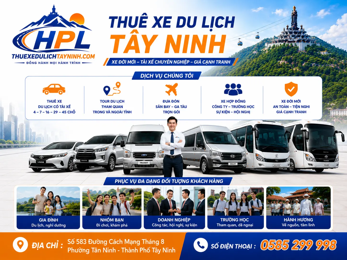 Dịch vụ Thuê Xe DL Tây Ninh