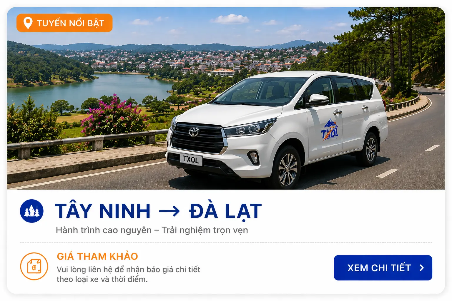 Tuyến nổi bật Tây Ninh Đà Lạt